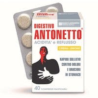 Digestivo Antonetto Acidita'  E Reflusso Crema Limone 40 Compresse