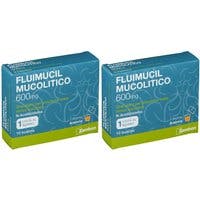 FLUIMUCIL MUCOLITICO 600 mg Granulato 10 Bustine Set da 2