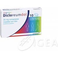 Dicloreumdol Antinfiammatorio ed Antidolorifico 10 compresse rivestite 25 mg