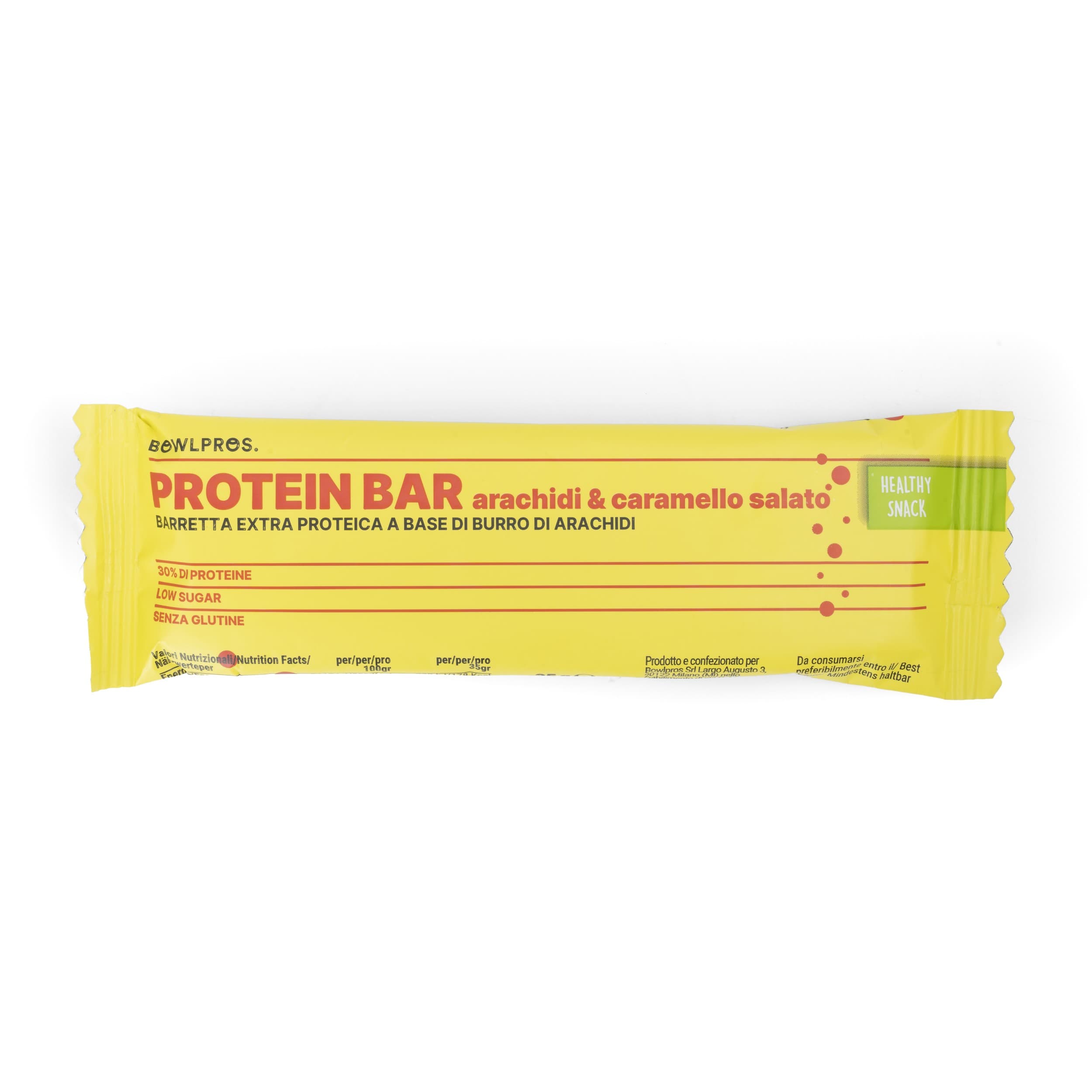 Bowlpros Extra Protein Bar Arachidi e Caramello Salato 35 g