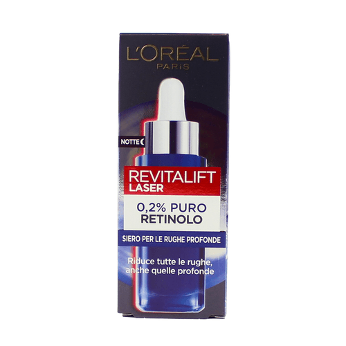 L'Oréal Paris Siero Notte Revitalift Laser X3 Azione Antirughe Anti-Età con Retinolo Puro 30 ml