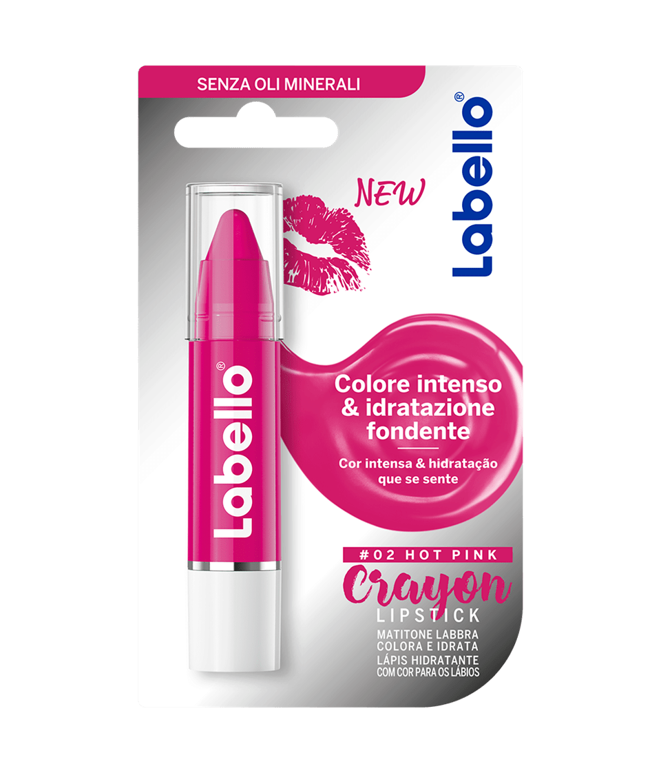 LABELLO CRAYON HOT PINK LIPSTICK