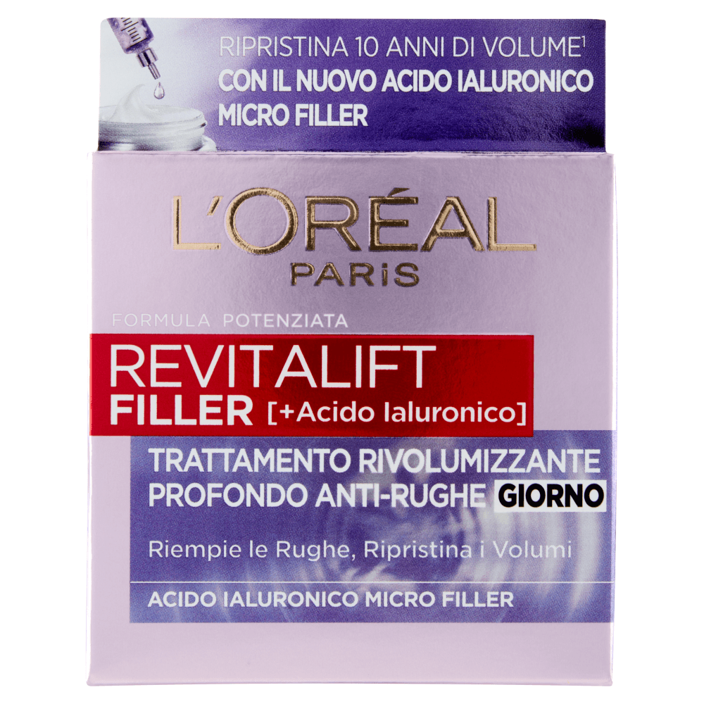 L'Oréal Paris Revitalift Filler Crema Viso Antirughe Rivolumizzante Giorno 50 ml