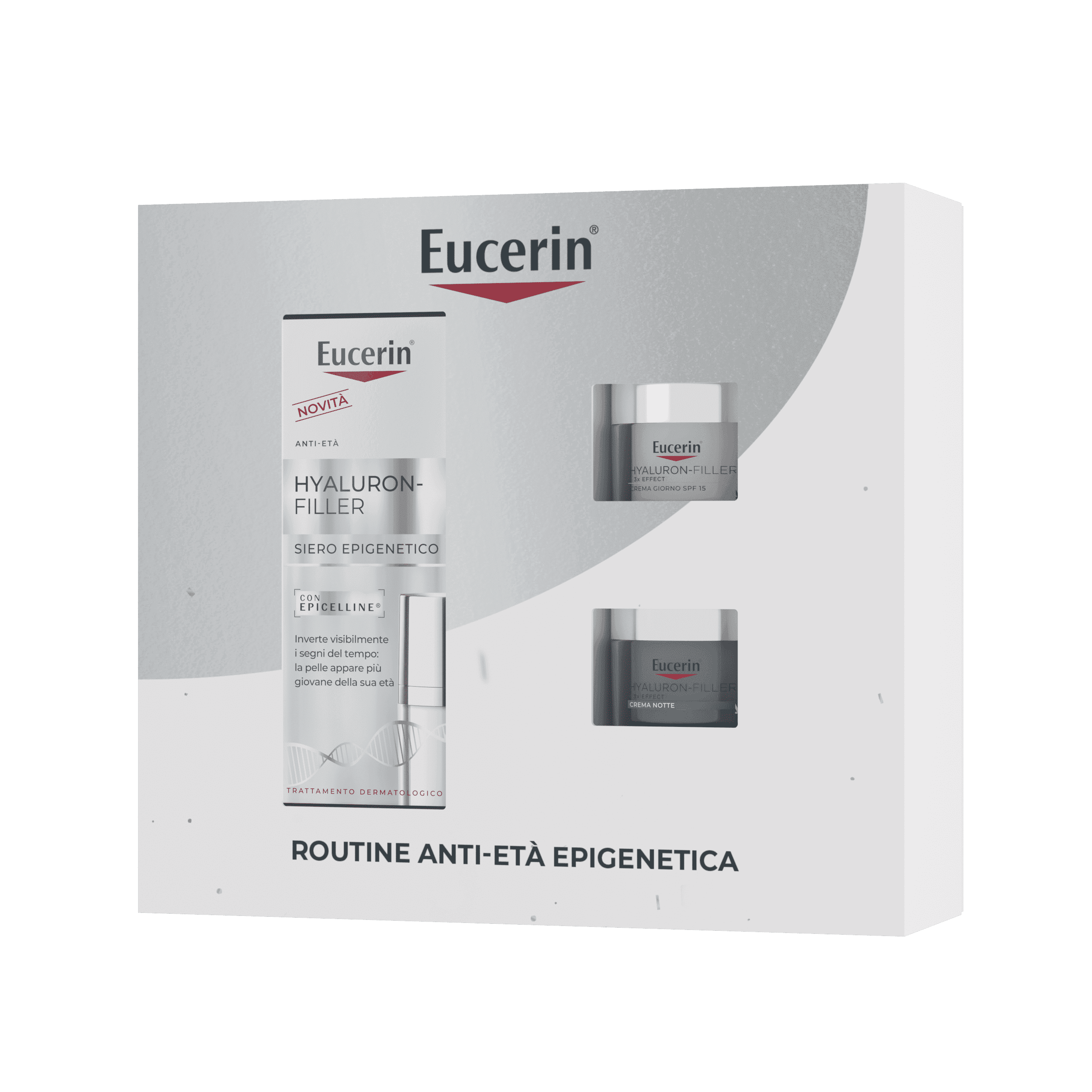 Eucerin Anti Age Xmas Pack Epigenetic Serum Mini 2025 1 Epigenetic Serum 30 Ml + 1 Hyaluron Filler Crema Spf30 20 Ml + 1 Hyaluron Filler Night Cream 20 Ml