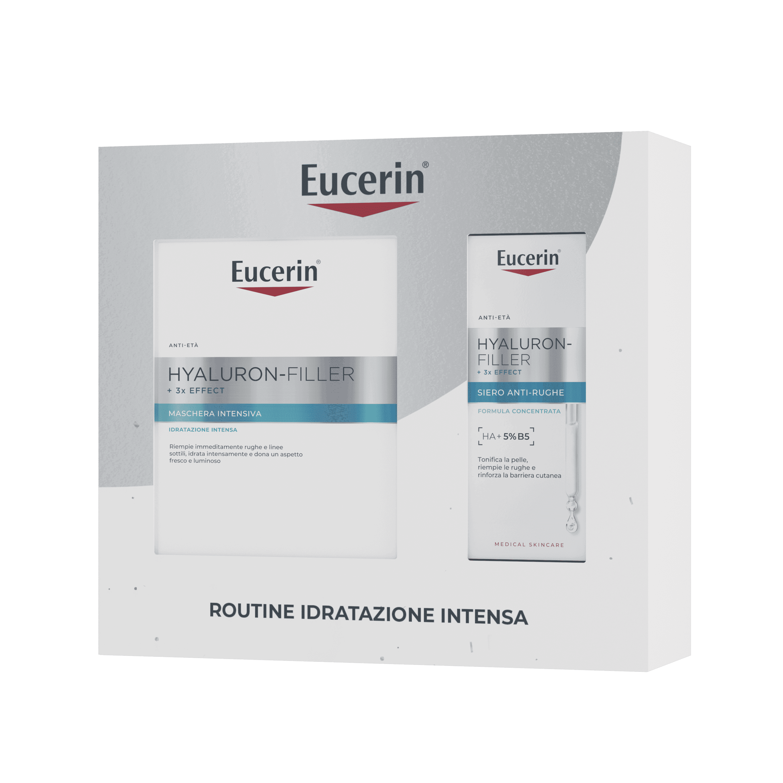Eucerin Anti Age Xmas Pack Siero Maschera 2025 1 Hyaluron Filler Mono Mask + 1 Hyaluron Filler Siero Anti Rughe 30 Ml