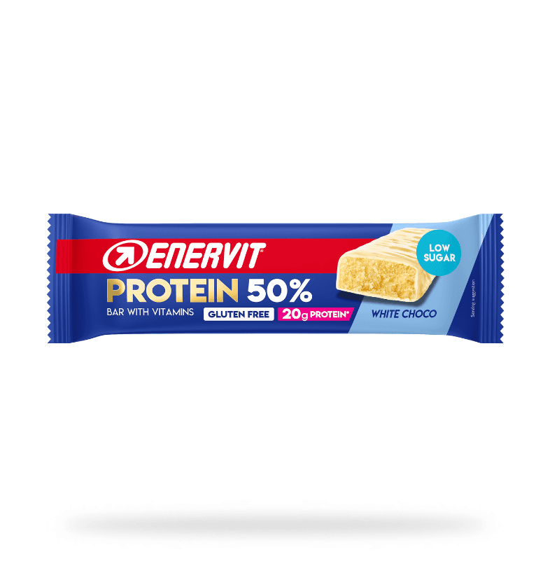 Enervit Protein 50% White Choco 40g Barretta Proteica per Atleti