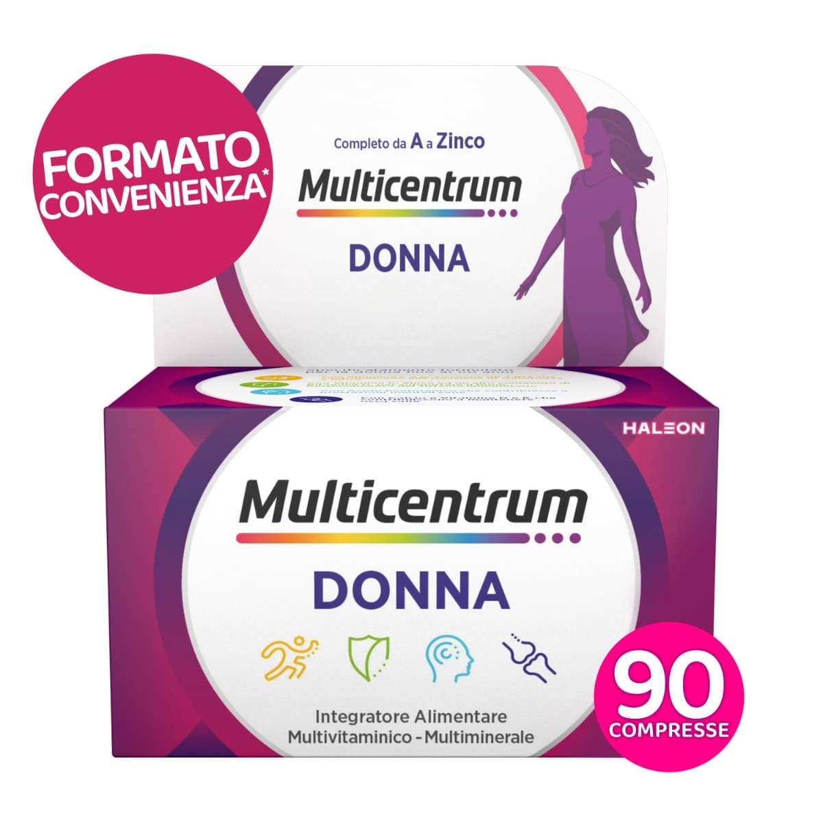 Multicentrum Donna Integratore Multivitaminico MultiPack 3 Flaconi da 30 Compresse