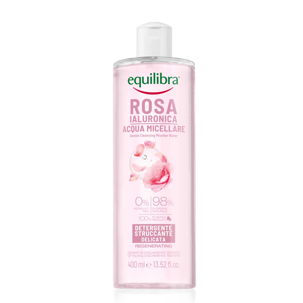 Equilibra Acqua Micellare Rosa Ialuronica Struccante Viso e Occhi 400 ml