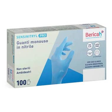 Guanto monouso sensinitryl pro in nitrile small 100 pezzi