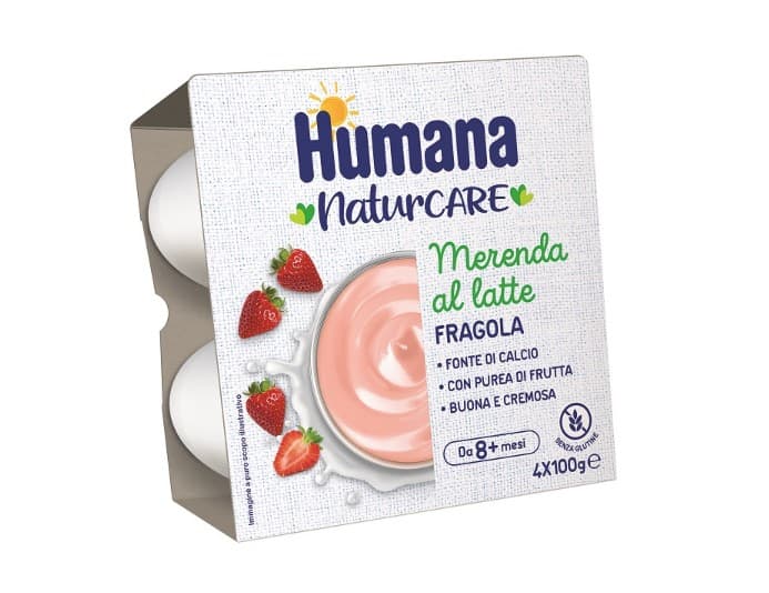 HUMANA Mer.Latte Fragola4x100g