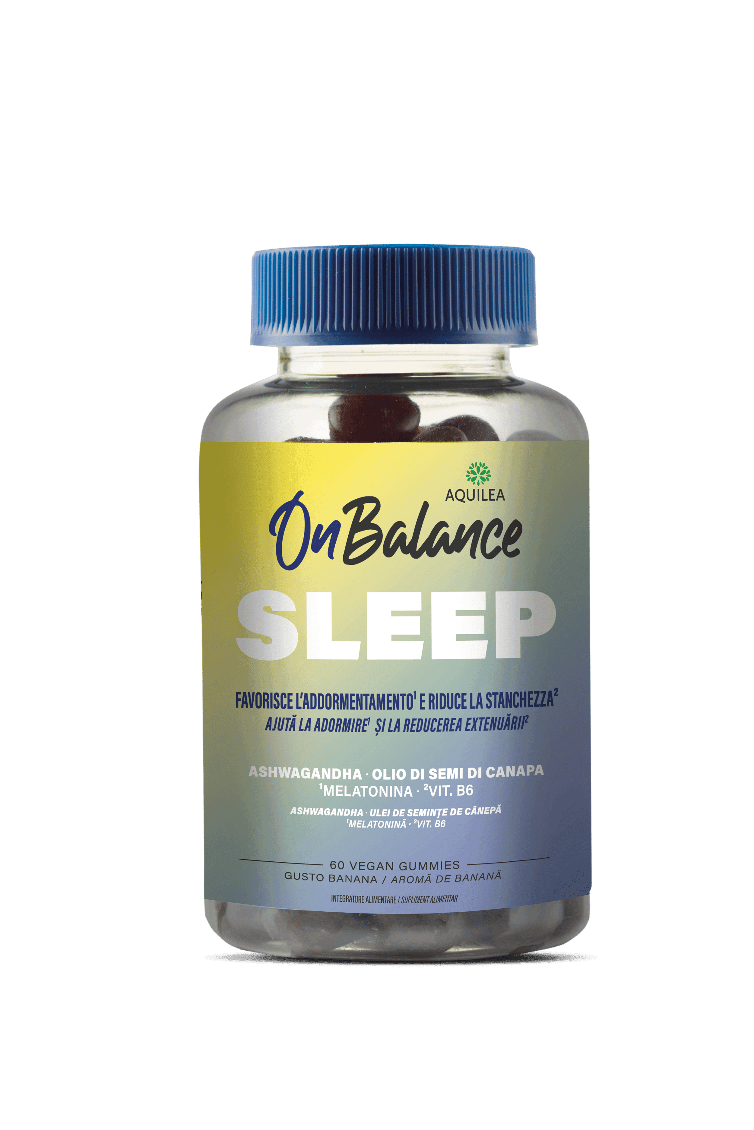 Aquilea On Balance - Sleep Integratore Favorisce l'Addormentamento e Riduce la Stanchezza, 60 Gummies