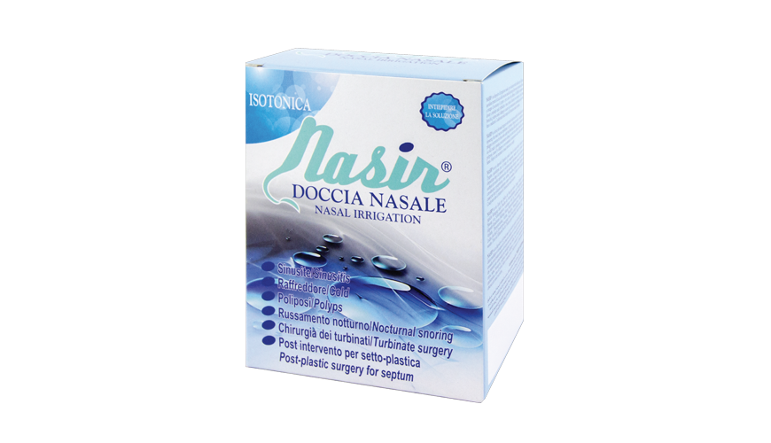 Soluzione fisiologica isotonica sterile nasir in scatola con6 sacche versione luer lock da 500ml