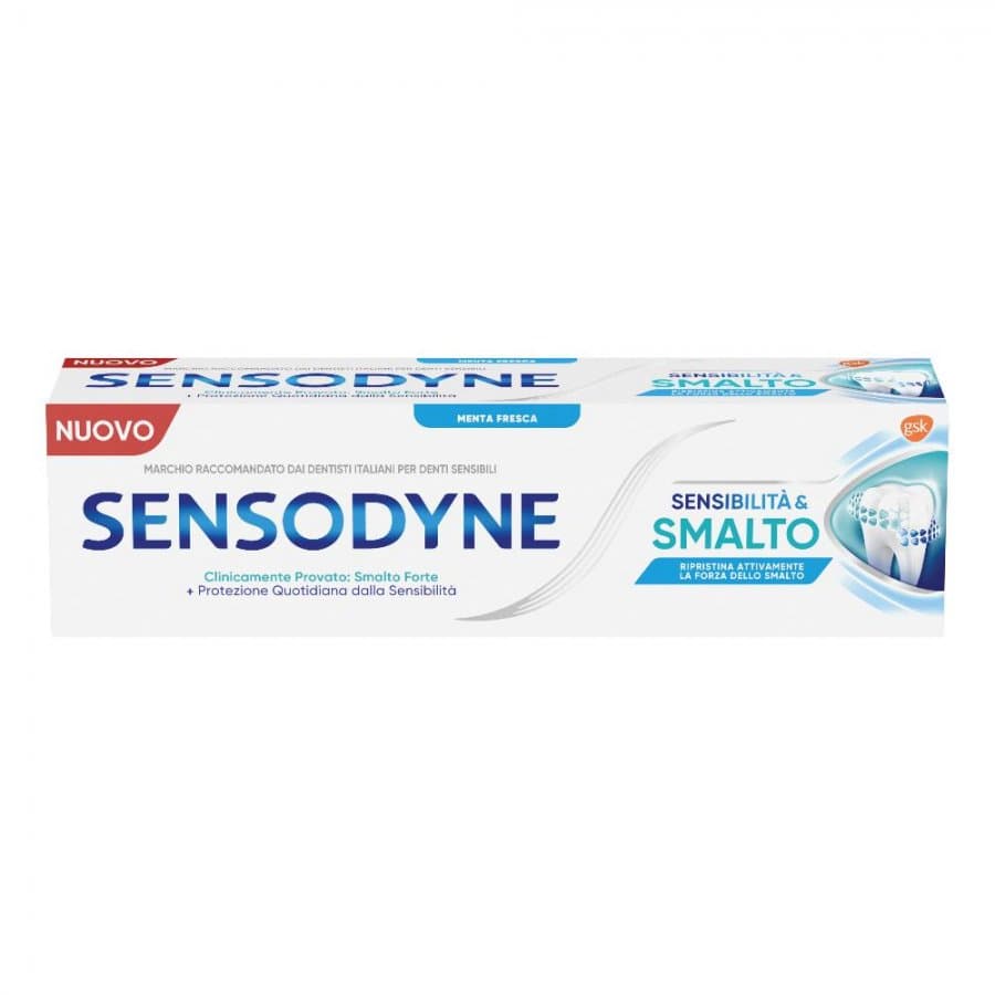 Sensodyne Dentifricio Sensibilità & Smalto Denti Sensibili Smalto Forte Gusto Menta Fresca 75 ml