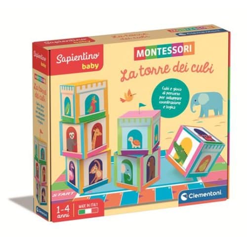 Sapientino Baby LA TORRE DEI CUBI Clementoni Montessori 1-4 anni