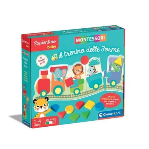 Sapientino Baby IL TRENINO DELLE FORME Clementoni Montessori 1-4 anni