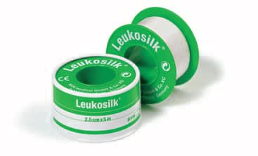 Cerotto adesivo ipoallergenico per fissaggio medicazioni leukosilk supporto acetato di cellulosa bia