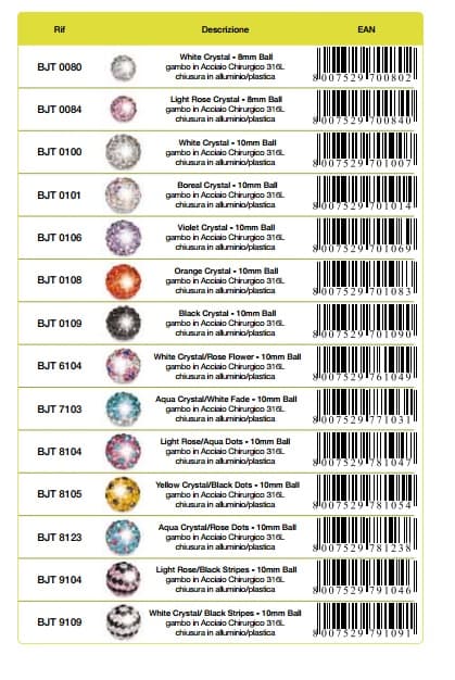 BIJOUX 8123 CIELO/POIS RA 10MM