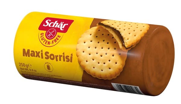Schar Maxi Sorrisi Biscotti Con Crema Al Cacao 250 G