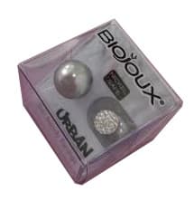 Bju801 Orecchini Perla Grigio Stainless Steel