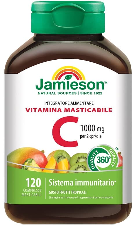Jamieson vitamina c 1000 120 compresse masticabili frutti tropicali