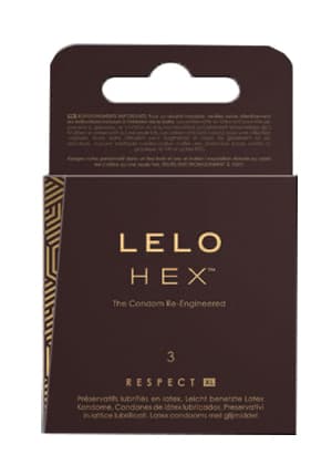 Lelo Hex Respect Preservativi XL Lattice Naturale 3 Pezzi