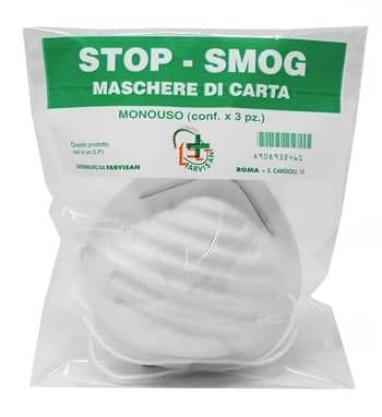 Maschere di carta stop-smog monouso 3 pezzi