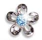 BJT943 METAL FLOWER W/AQUA CRY