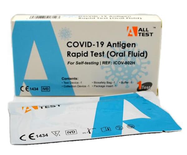 Test Antigenico Rapido Covid 19 Alltest Autodiagnostico Determinazione Qualitativa Antigeni Sars Cov 2 In Campioni Salivari Mediante Immunocromatografia
