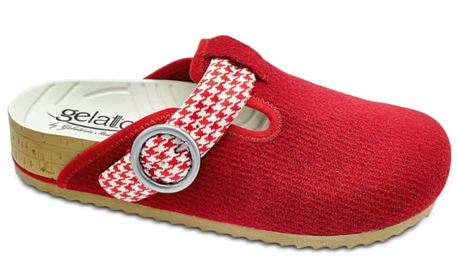 CALZATURA CON PLANTARE INDOSSABILE PUNTA CHIUSA WOODSTOCK SOFT FELT 2.0 RED 35/36