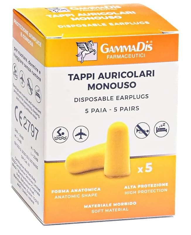 Tappo auricolare ear gommapiuma 10 pezzi