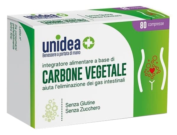 Unidea carbone vegetale 80 compresse
