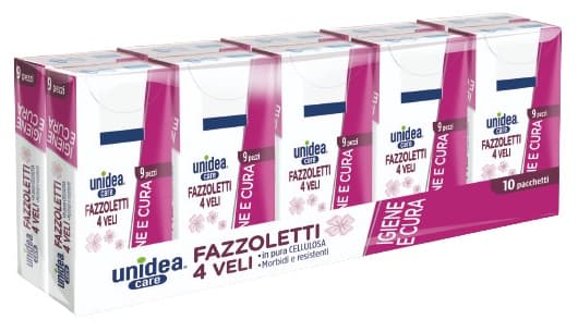 Unidea fazzoletti 10 pacchetti 9 pezzi