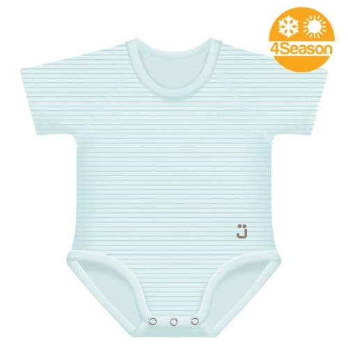 J Bimbi 4Season Stripes - Body Neonato 0-36 Mesi Fantasia Righe Verde Acqua
