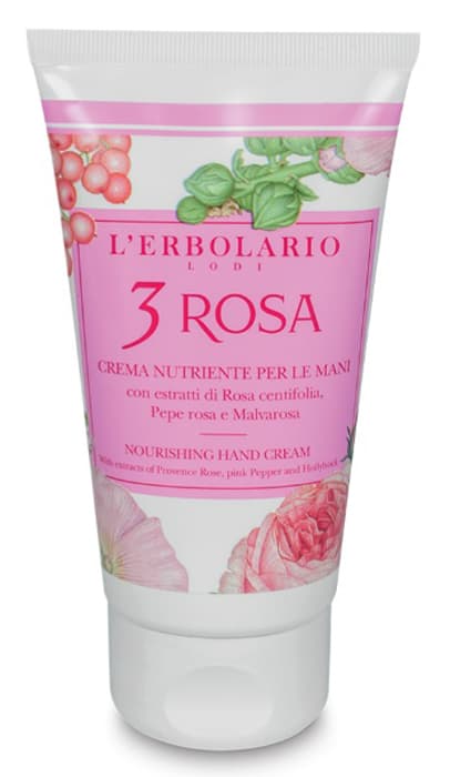 3 rosa crema mani nutriente ed lim