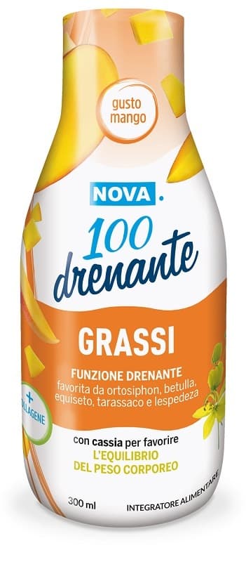 Nova Argentia Nova.100 Drenante Grassi Integratore Gusto Mango, 300ml