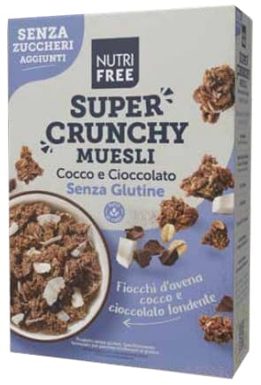 Nutrifree Super Crunchy Muesli Cocco E Cioccolato Senza Zuccheri Aggiunti 300 G