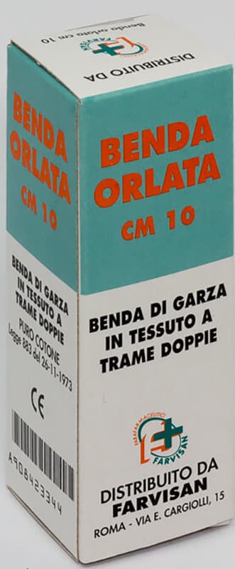 Benda in garza idrofila orlata 10x500cm