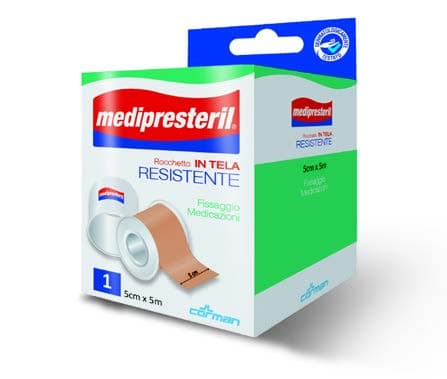 Cerotto in rocchetto in tela medipresteril misura 5x500cm