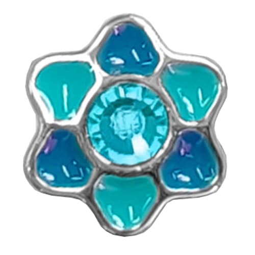 Ink1231 C Foralobi Flower Turquoise Stainless Steel