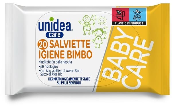 Unidea salviette umidificate baby pocket nuova formula 20 pezzi