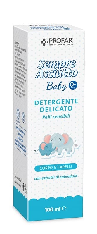 Profar Sempre Asciutto Detergente Delicato Corpo Capelli Baby 100 Ml