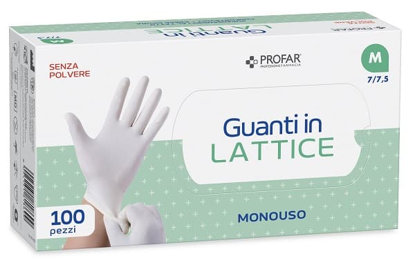 Profar guanto in lattice senza polvere m 100 pezzi