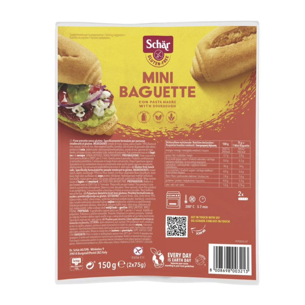 Schar Mini Baguette Senza Lattosio 2 X 75 G