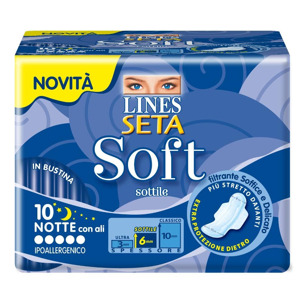 LINES SETA SOFT NOTTE 10PZ
