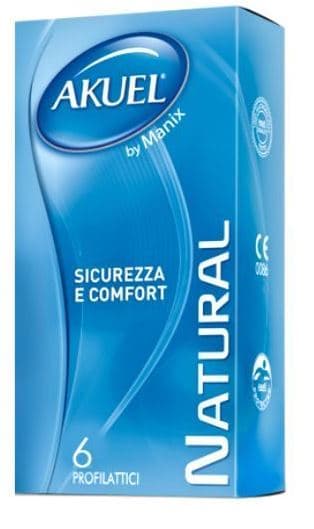 Akuel by Manix Natural b 6 Pezzi - Preservativo extra-lubrificato