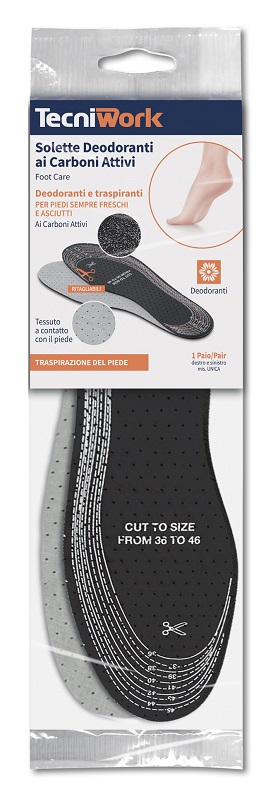 Tecniwork Solette Deodoranti Ai Carboni Attivi 1 Paio