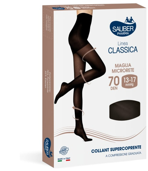 Sauber Linea Classica Collant Coprente 70 Den Colore Nero Taglia 3