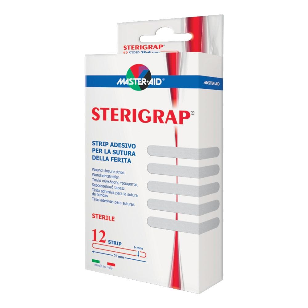 Cerotto Per Sutura Master Aid Sterigrap 7,5 X0,6 12 Pezzi