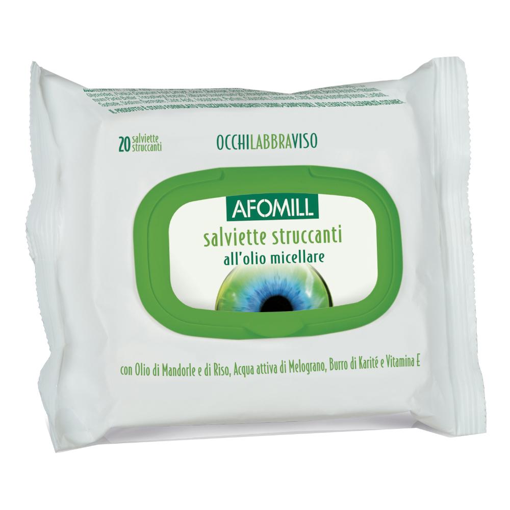 Afomill Salviette Struccanti all'olio Micellare 20 pezzi