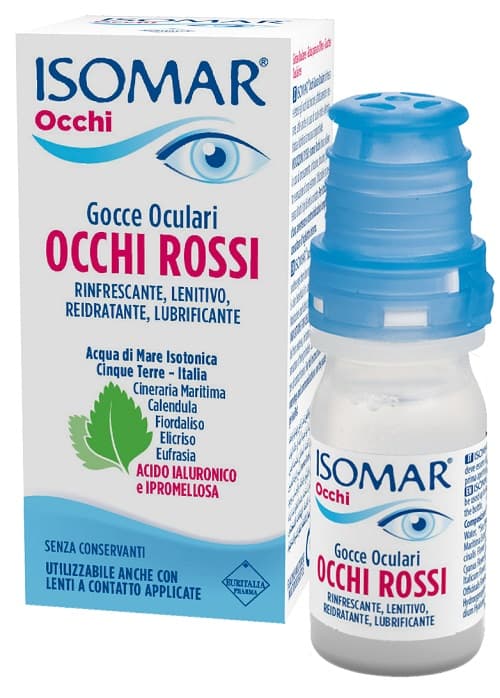 Isomar Occhi Rossi Gocce Oculari Acido Ialuronico 0,20% 10 Ml